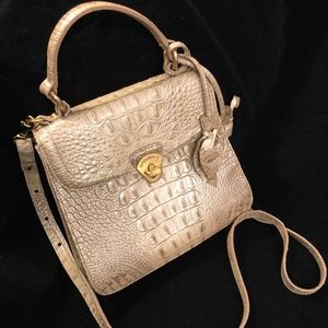 Brahman Silver Birch Embossed Croc Leather